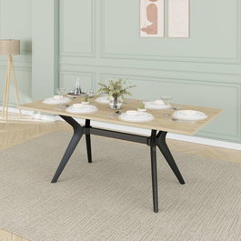 Hanah Home Mesa de Comedor Luna en Roble